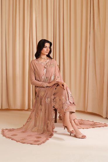 3 Piece Chiffon Suit - Unstitched