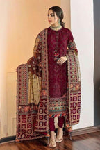 3 Piece Embroidered Suit - Unstitched