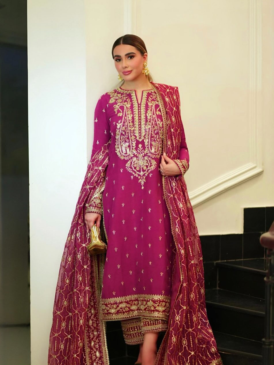 3 Piece Silk Suit - Unstitched