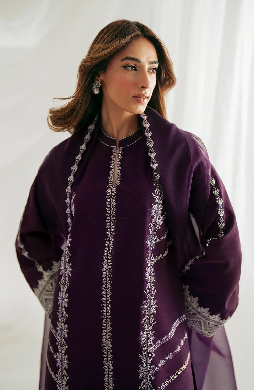 3 Piece Chiffon Suit - Unstitched