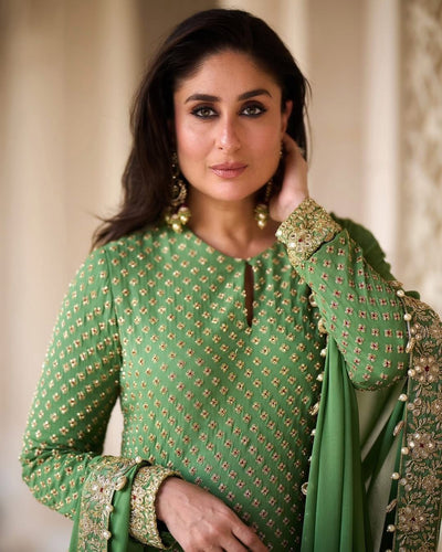 3 Piece Chiffon Suit - Unstitched