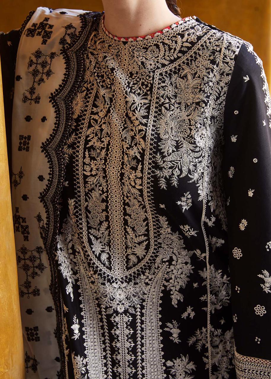 3 Piece Embroidered Lawn Suit - Unstitched