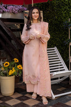 3 Piece Embroidered Lawn Suit - Unstitched