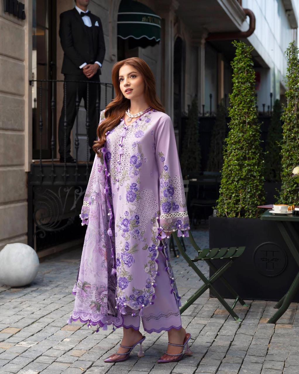 3 Piece Embroidered Lawn Suit - Unstitched