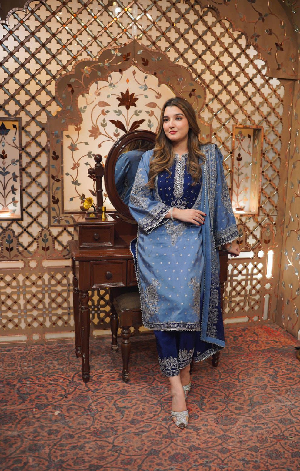 03-Piece Lawn Suit With Heavy Embroidery - Unstitched