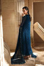 03-Piece Chiffon Suit With Embroidered - Unstitched