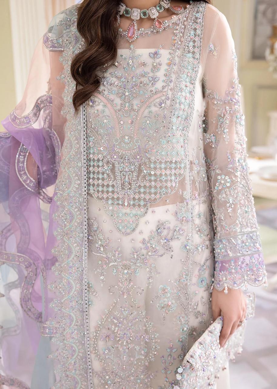 03-Piece Chiffon Suit With Heavy Embroidered - Unstitched