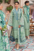 03-Piece Lawn Suit With Schiffli Embroidery - Unstitched