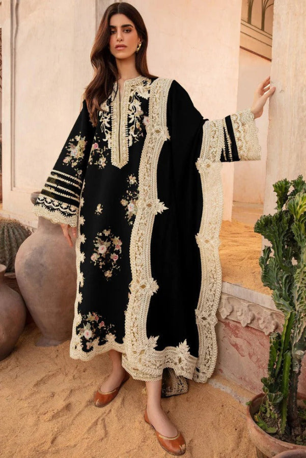03-Piece Lawn Suit With Heavy Embroidery - Unstitched