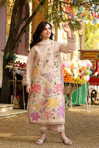 03-Piece Lawn Suit With Chikankari Embroidery- Unstitched