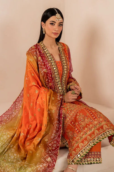 03-Piece Chiffon Suit With Embroidery - Unstitched