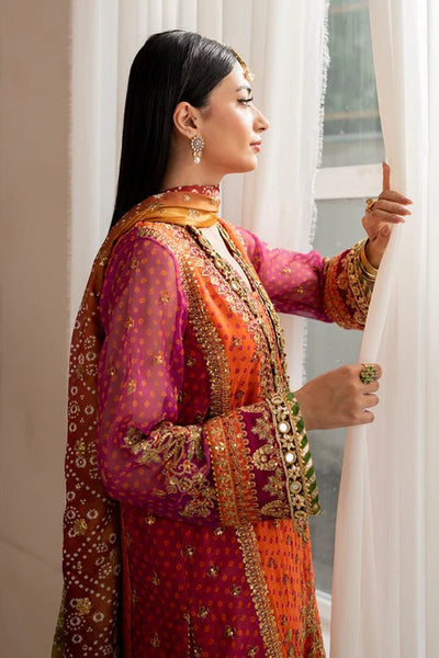 03-Piece Chiffon Suit With Embroidery - Unstitched