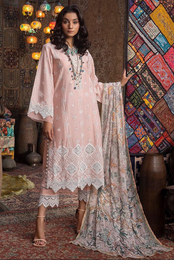 03-Piece Lawn Suit With Embroidery - Unstitched