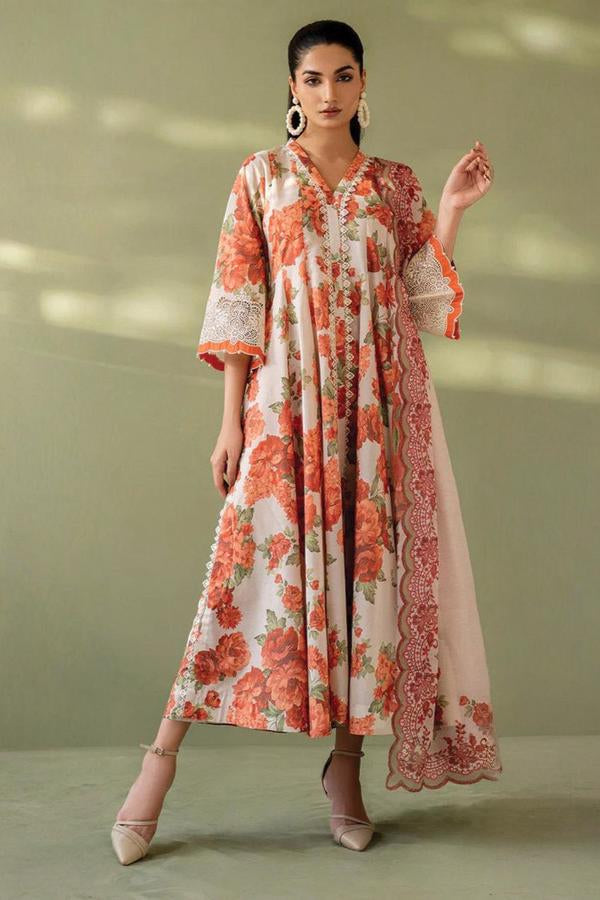 3 Piece Embroidery Lawn Suit - Unstitched