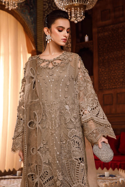 3 Piece Embroidery Organza Suit - Unstitched