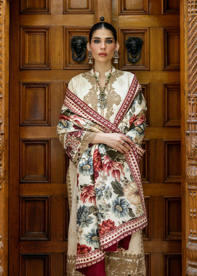3 Piece Women's Embroidery Lawn Suit - Unstitched