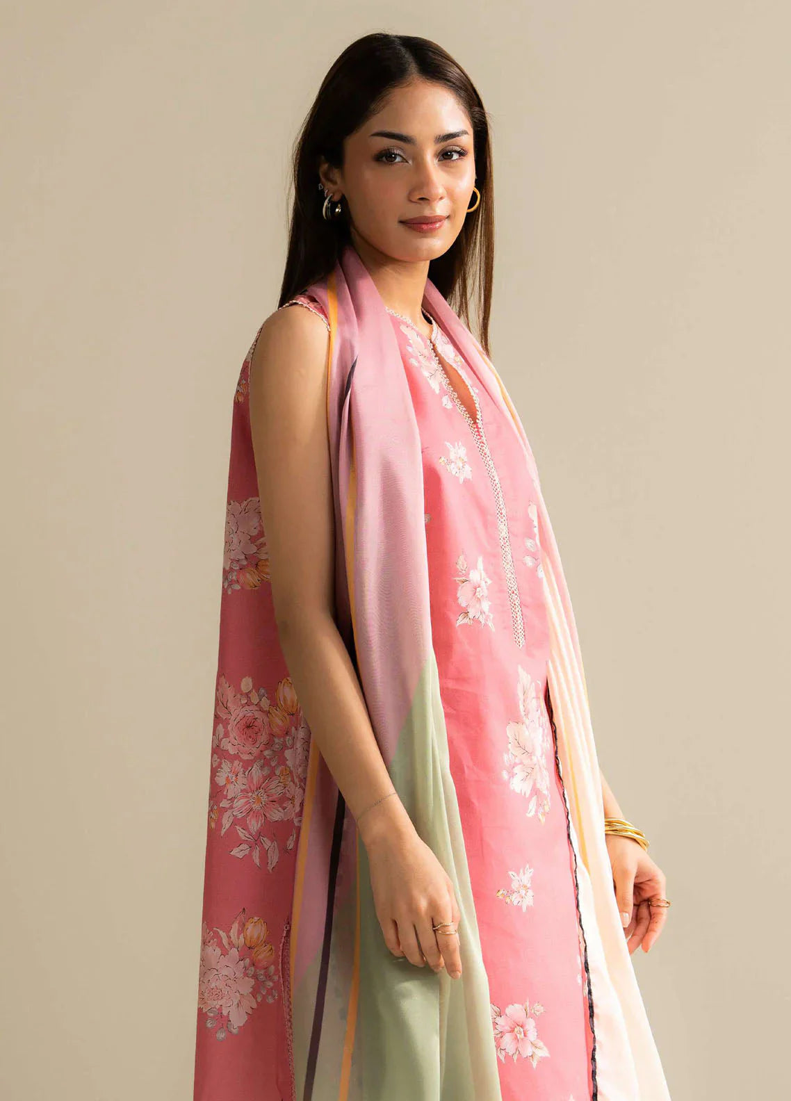 3 Piece Designer Suit - Unstitched