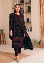 3 Piece Chiffon Embroidery Suit - Unstitched