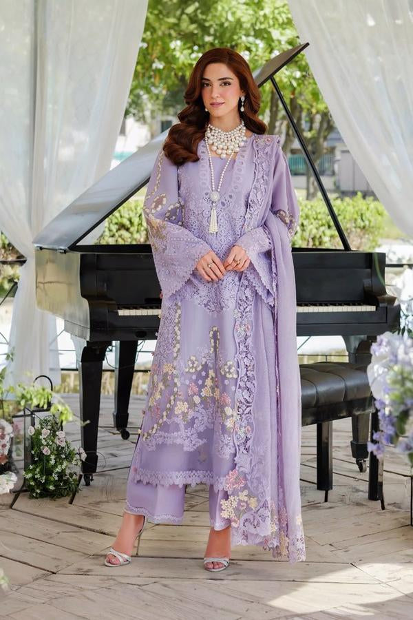 03-Piece Chikankari Cotton Suit With Embroidery - Unstitched