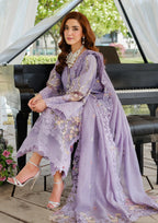 03-Piece Chikankari Cotton Suit With Embroidery - Unstitched