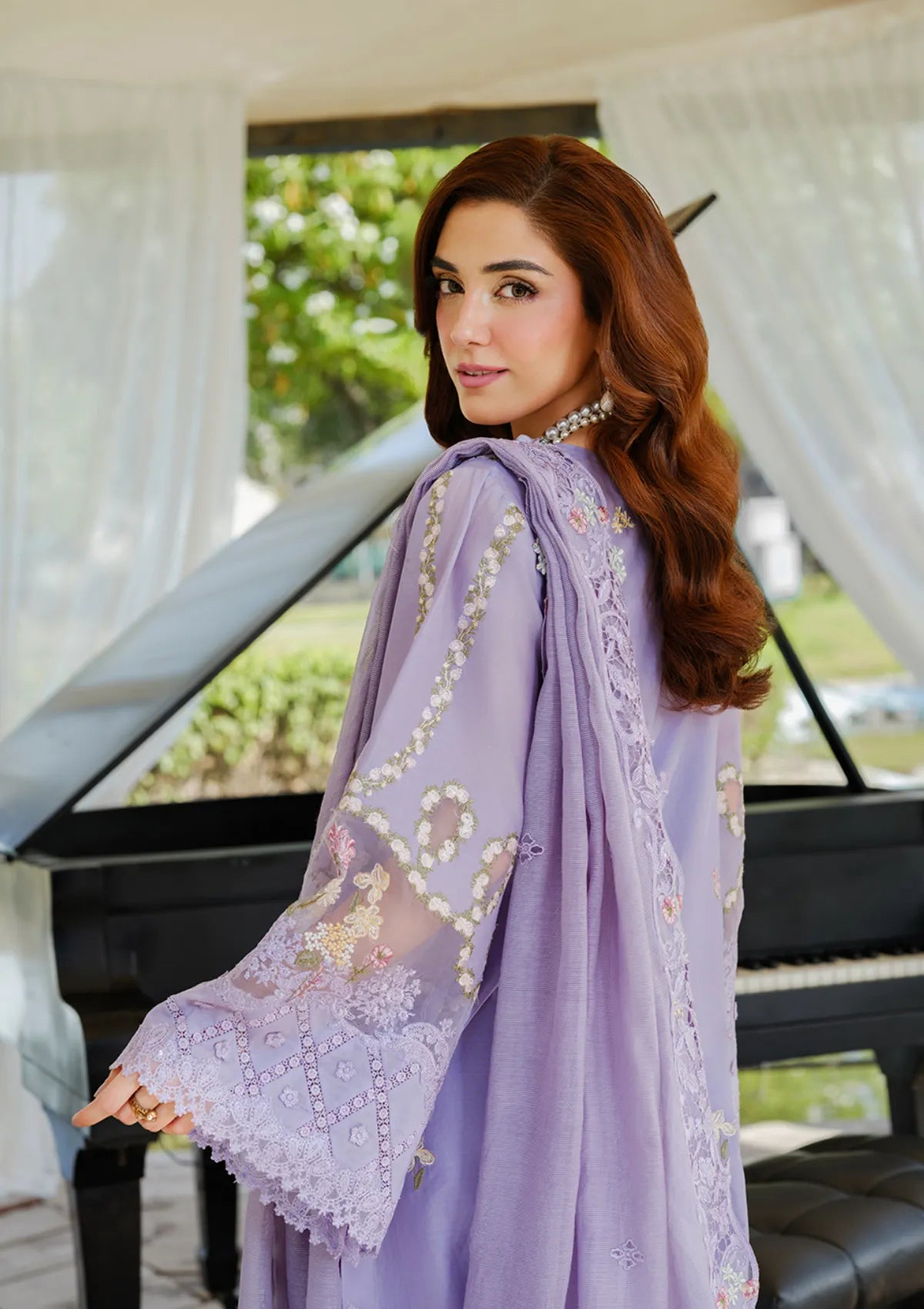 03-Piece Chikankari Cotton Suit With Embroidery - Unstitched