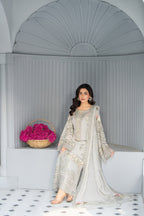 3 Piece Chikankari Embroidery Suit - Unstitched