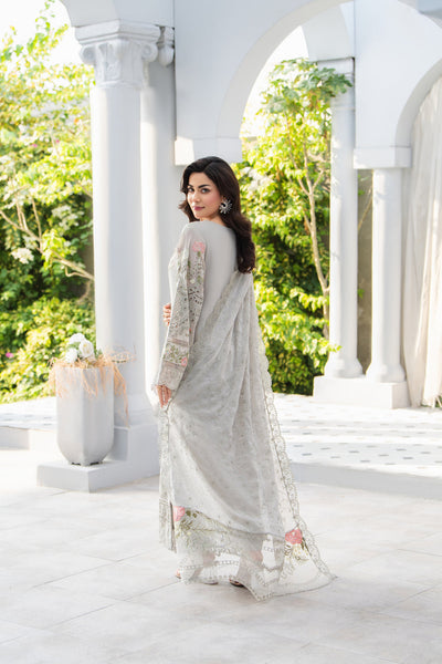 3 Piece Chikankari Embroidery Suit - Unstitched