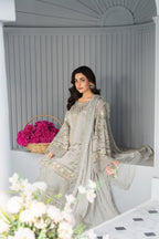3 Piece Chikankari Embroidery Suit - Unstitched
