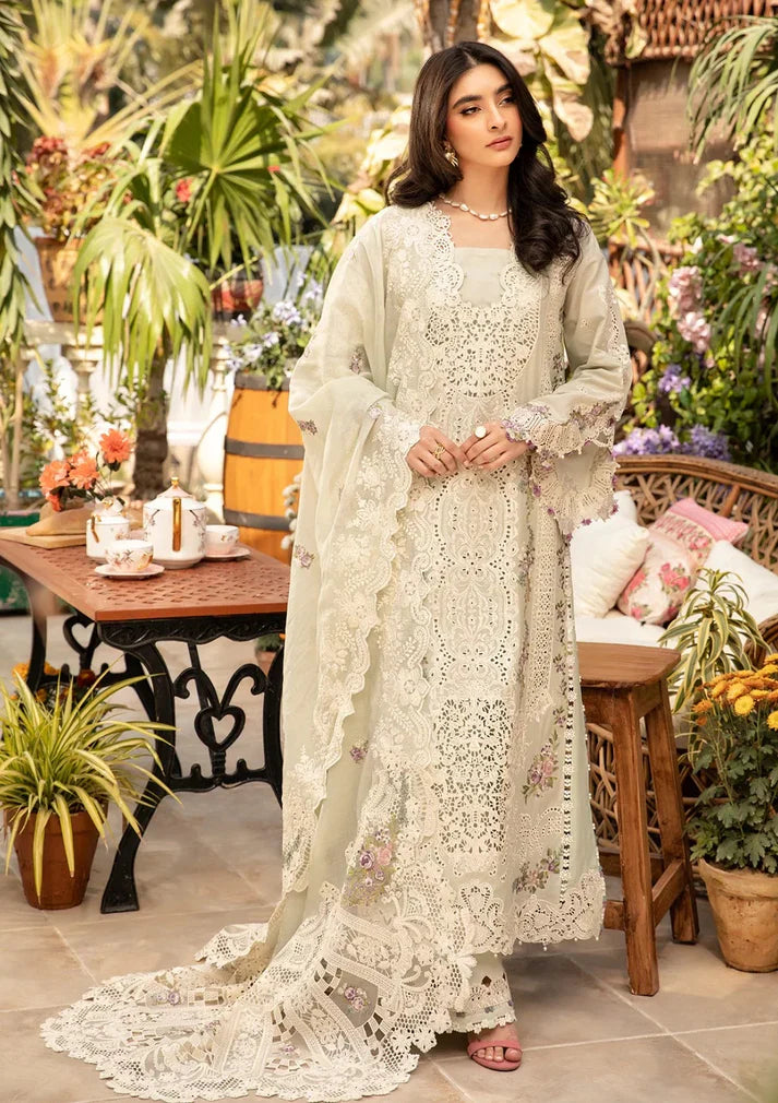 03-Piece Suit With Heavy Chikankari Embroidery – Unstitched