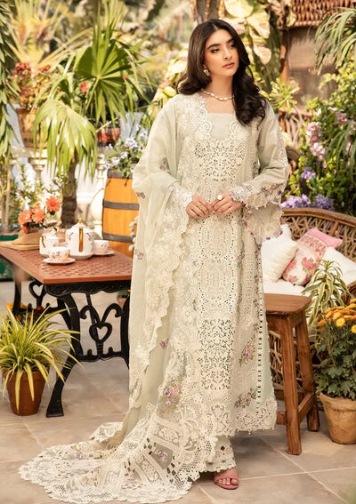 03-Piece Suit With Heavy Chikankari Embroidery – Unstitched