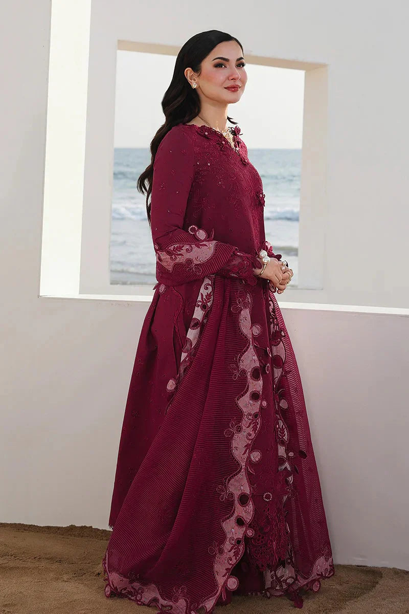 03-Piece Suit With Chikankari Embroidery - Unstitched