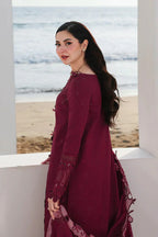 03-Piece Suit With Chikankari Embroidery - Unstitched