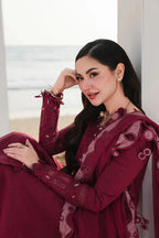 03-Piece Suit With Chikankari Embroidery - Unstitched