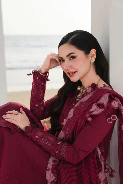 03-Piece Suit With Chikankari Embroidery - Unstitched