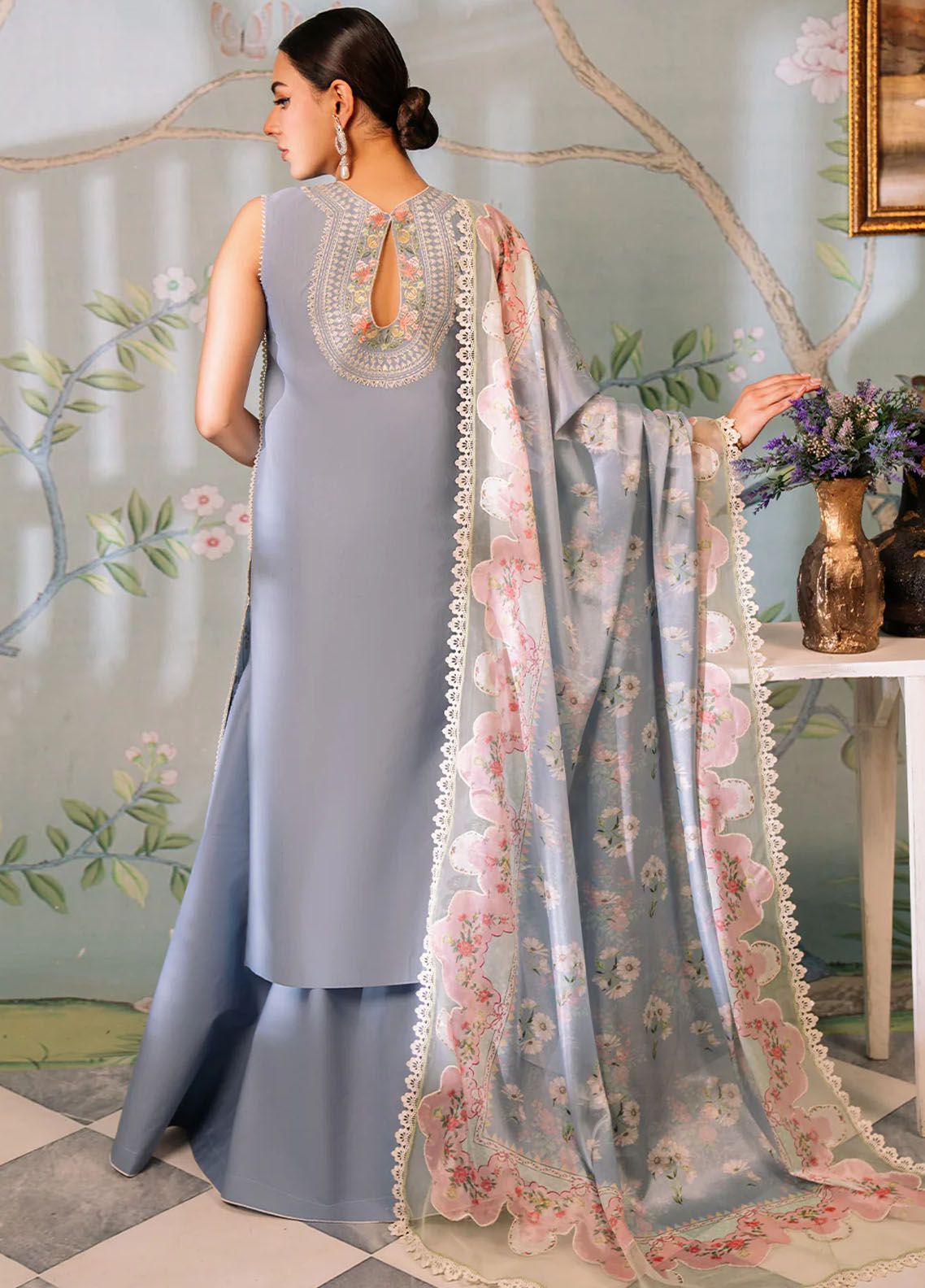 3 Piece Embroidered Lawn Suit - Unstitched