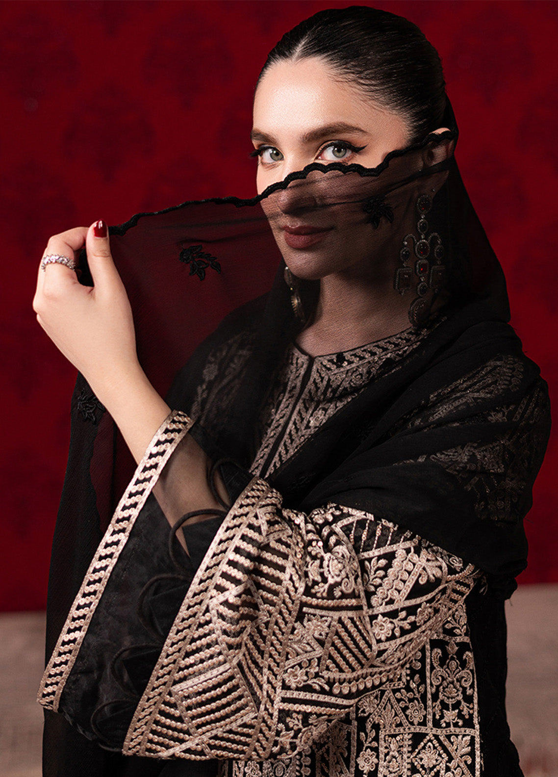 3 Piece Chiffon Suit - Unstitched