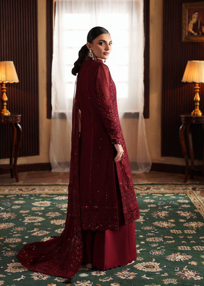 3 Piece Luxury Chiffon Embroidered Suit - Unstitched