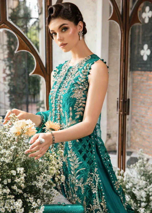 03-Piece Oraganza Suit With Heavy Embroidery - Unstitched