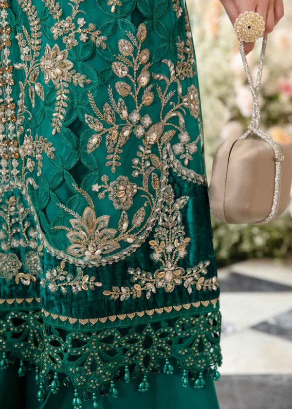 03-Piece Oraganza Suit With Heavy Embroidery - Unstitched