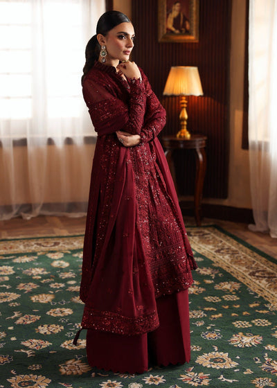 3 Piece Luxury Chiffon Embroidered Suit - Unstitched