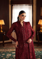 3 Piece Luxury Chiffon Embroidered Suit - Unstitched