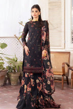 3 Piece Embroidered Chikankari Suit - Unstitched