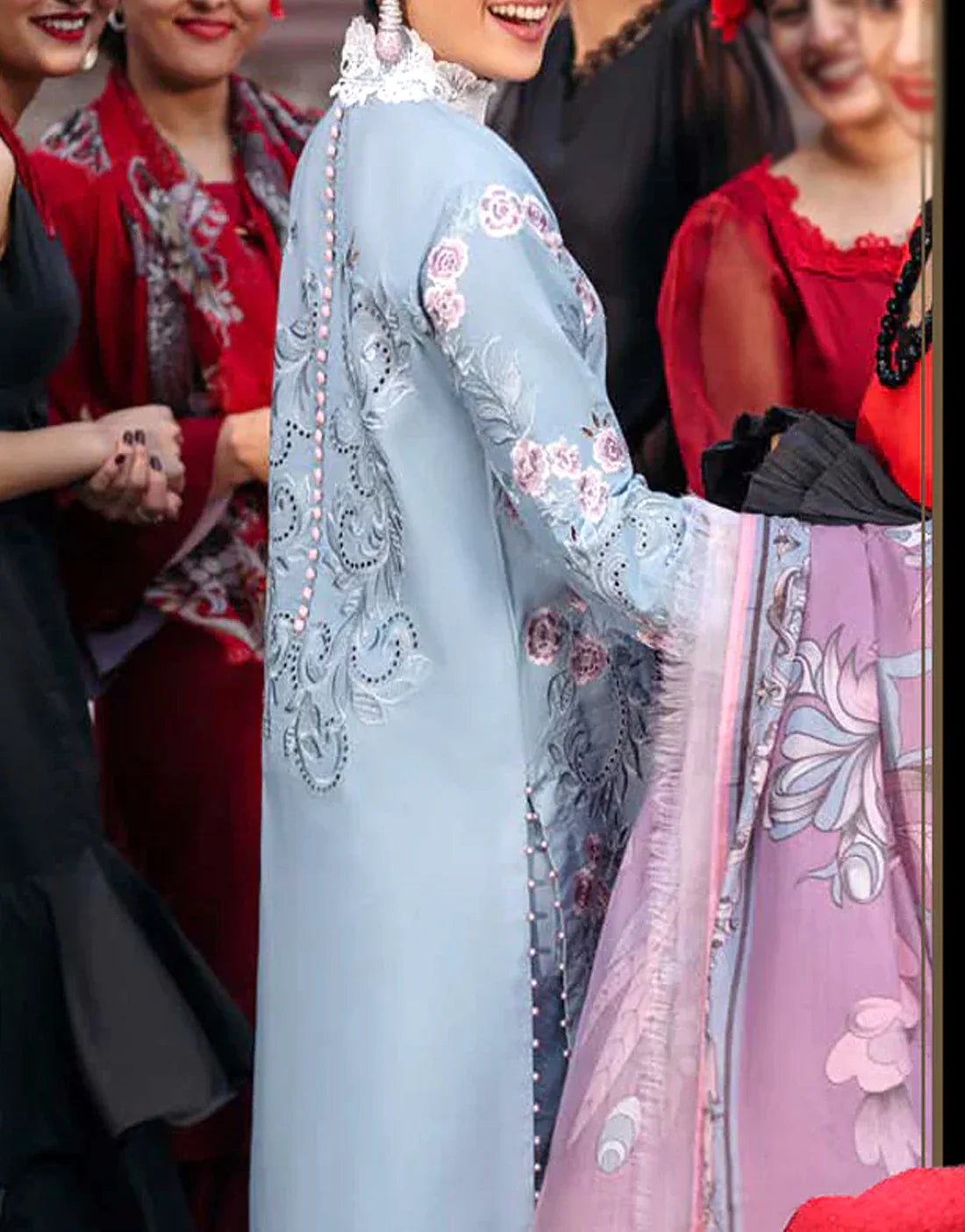 03-Piece Lawn Suit With Embroidery - Unstitched