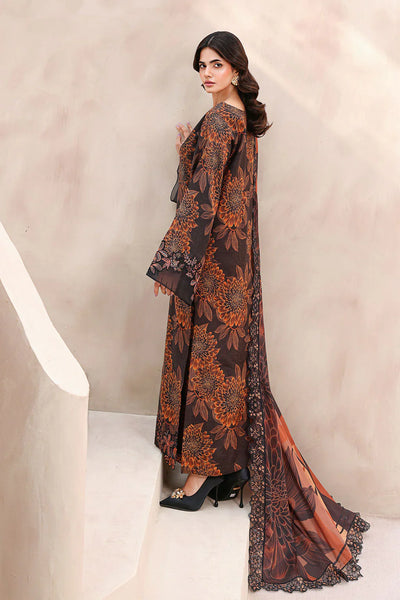 03-Piece Printed Lawn Suit - Unstitched