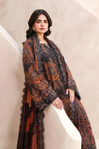 03-Piece Printed Lawn Suit - Unstitched