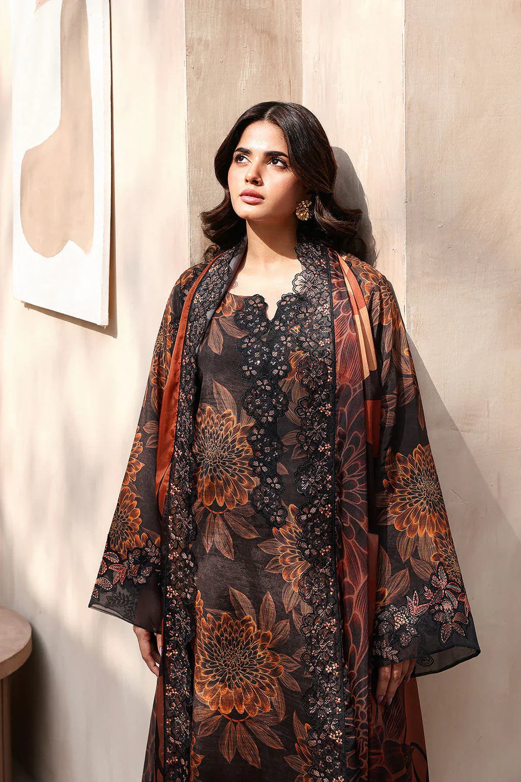 03-Piece Printed Lawn Suit - Unstitched