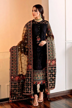 3 Piece Embroidered Chiffon Suit - Unstitched