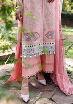 03-Piece Lawn Suit With Thread Embriodery - Unstitched