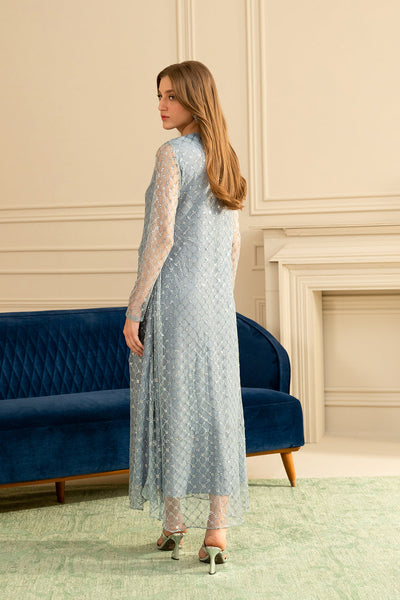 3 Piece Net Silk Suit - Unstitched