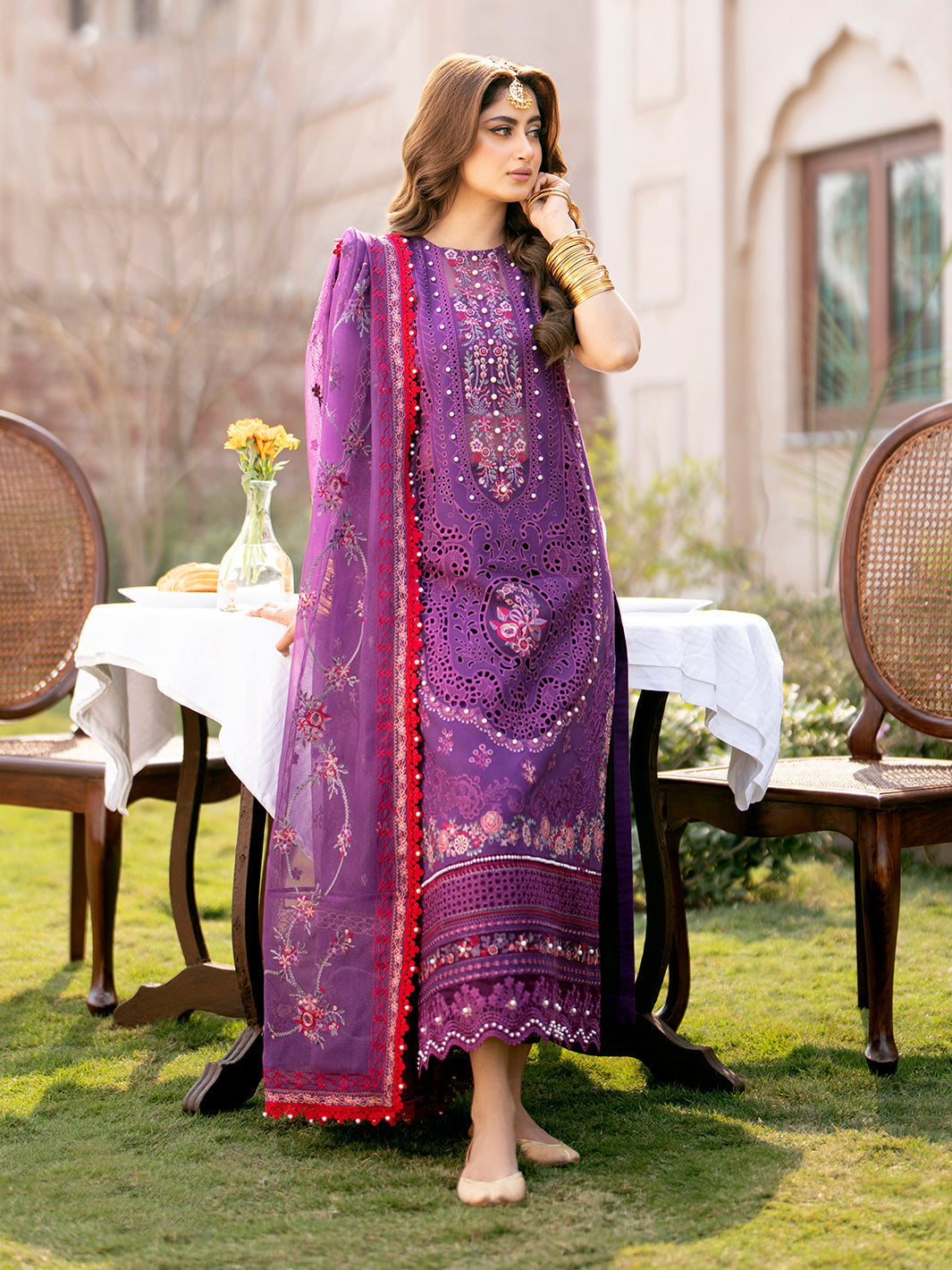 3 Piece Chikankari Suit - Unstitched